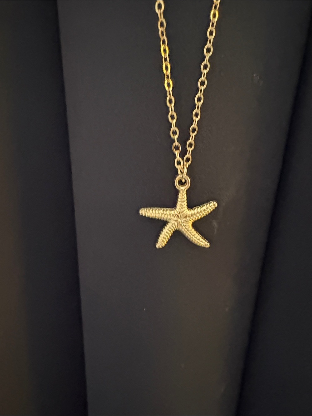 Gold Starfish Pendant Necklace - Women's Jewelry